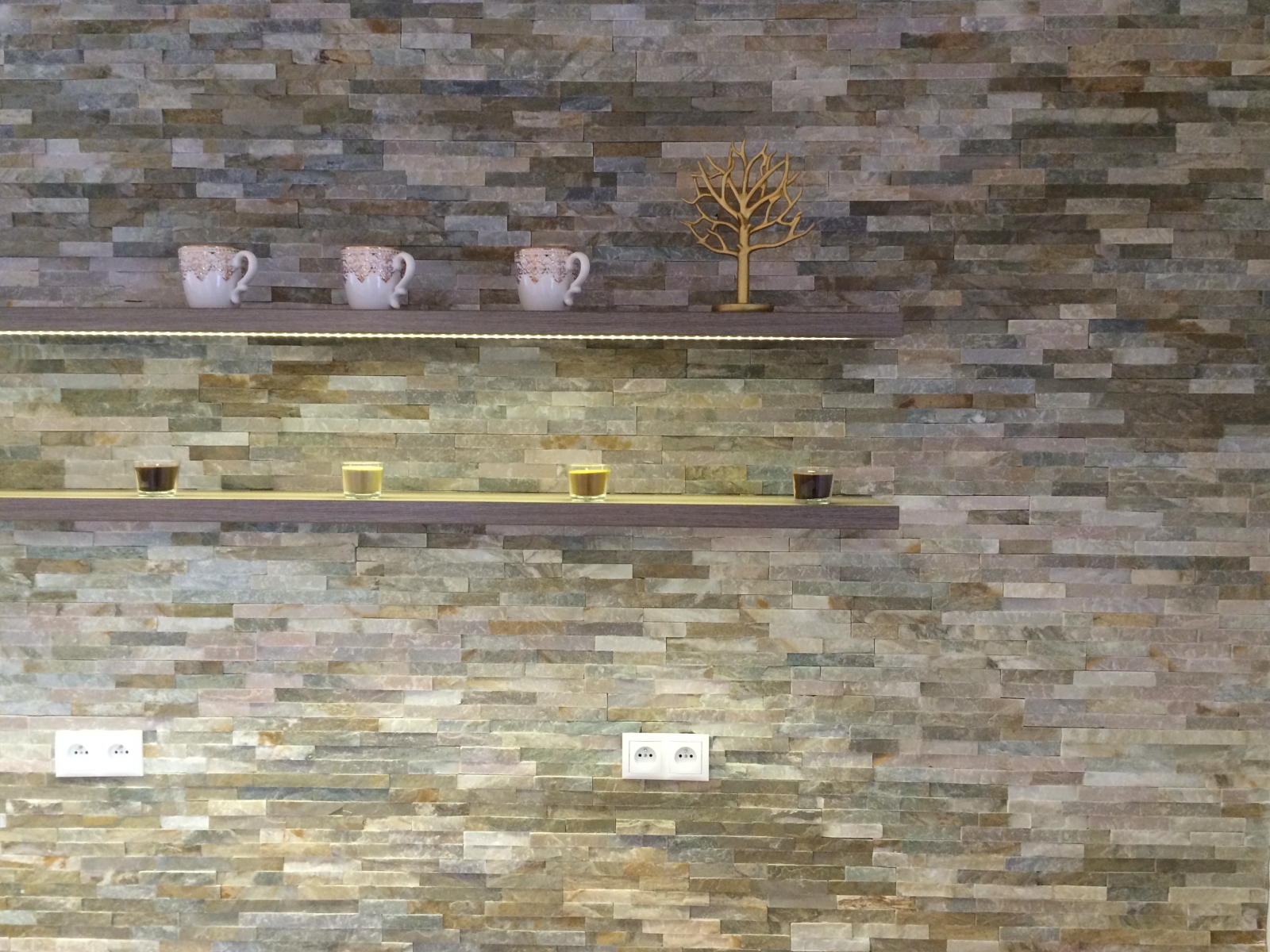 Panel Kamienny z Łupka Beige 36x10x0,8-1,3 cm Naturalny