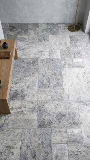 Płytki Trawertyn Silver Ash bębnowany komplet rzymski 1kpl=0,742 m2