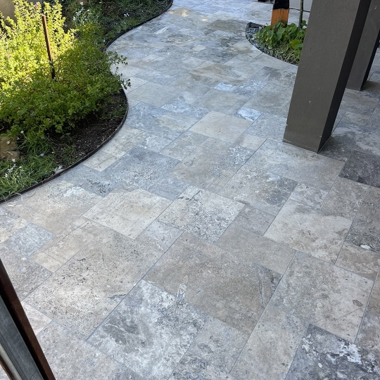 Płytki Trawertyn Silver Ash bębnowany komplet rzymski 1kpl=0,742 m2